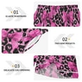 thumbnail image 3 of Women's Silk Pajama Shorts Bow and Leopard Print Pajama Shorts Women's Casual Pajama Shorts with Pockets, 3 of 6