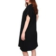 thumbnail image 2 of HDE Women's Cotton Nightgowns Short Sleeve Sleep Dress Black Cat Small-Medium, 2 of 9