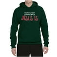 thumbnail image 3 of Normal Isn't Coming Back Jesus Is Inspirational/Christian Unisex Graphic Hoodie Sweatshirt, Forest Green, Small, 3 of 5