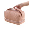 thumbnail image 1 of Neceser de viaje, neceser de viaje para maquillaje, organizador de neceser de gran capacidad para mujer, (rosa), 1 of 5