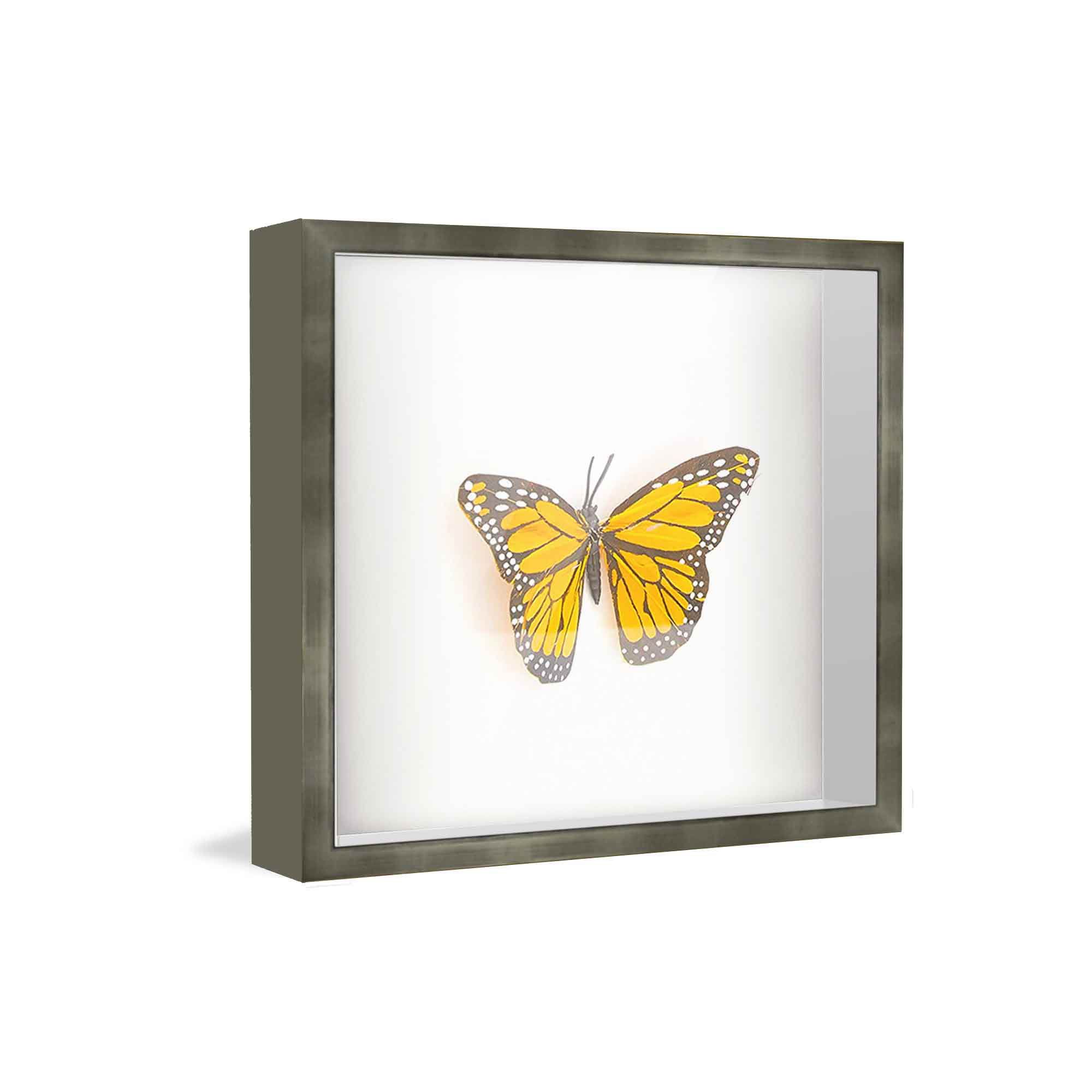 26x26 Shadow Box Frame Silver | 1.375 inches Deep Real Wood ...
