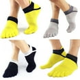 thumbnail image 4 of Toe Socks Women Five Finger Socks Cotton Breathable Toe Socks for Women Running Toe Socks with Reinforced Heels and Toes, 4 of 6