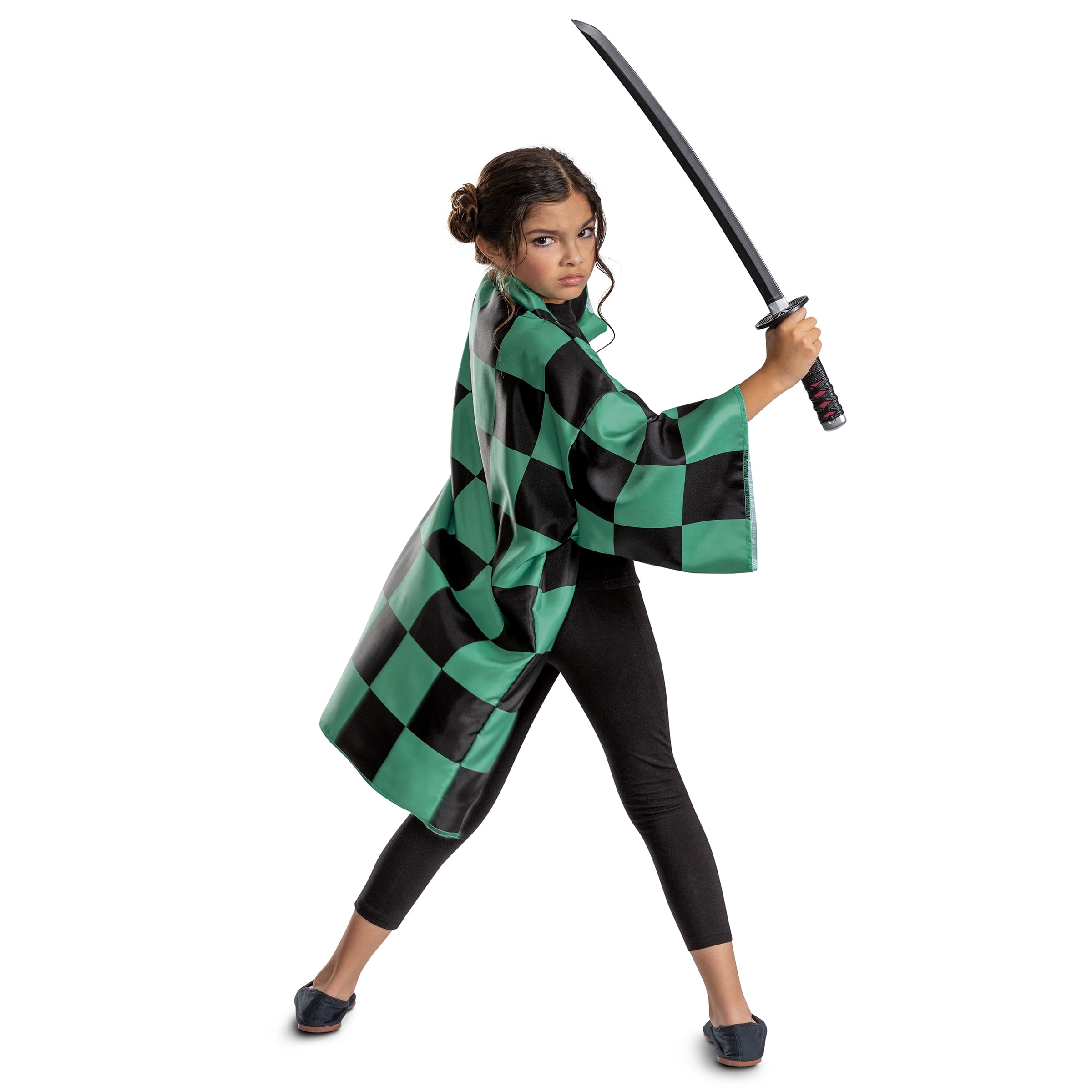 Demon Slayer Tanjiro Halloween Costume for Children, Boys Size M (8), by Disguise