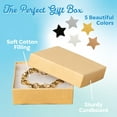 thumbnail image 3 of Prestige & Fancy Luxury Kraft Jewelry Boxes, Cotton-Filled Cardboard Gift Boxes with Lids for Bracelets, Earrings, and Small Accessories, 3.5 x 3.5 x 1 in, 6-Pack, 3 of 8