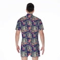 thumbnail image 2 of Tropical Buddha Short Sleeve Men'S Rompers, Aloha Hawaiian Tropical Floral Plants Summer Casual Summer Jumpsuits Outfit, 2 of 4