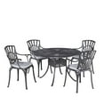thumbnail image 1 of Homestyles Grenada Aluminum 5 Piece Outdoor Dining Set in Charcoal, 1 of 9