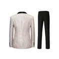 thumbnail image 4 of Men'S Wedding Tuxedo Set + Classic Bow Tie - Elegant Floral Jacquard Blazer - Polyester Suits, 4 of 8