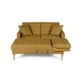 thumbnail image 4 of Sala Modular Reversible De Lino Mostaza Modelo Donato, 4 of 11