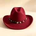 thumbnail image 5 of Sun Hats for Women Wide Brim Cowboy Hat Western Jazz Style Autumn Winter Hats, 5 of 5