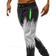 thumbnail image 4 of Pantalones largos para hombre, con cordón ajustable en degradado, cintura elástica, informales, con pies atados, pantalones deportivos de poliéster para hombre., 4 of 5