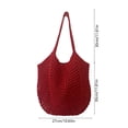 thumbnail image 3 of Bolso de playa tejido con hierba para mujer – Bolso de hombro informal con aberturas, bolso de mano ligero de algodón para vacaciones de verano, bolso de viaje de gran capacidad para uso diario., 3 of 6
