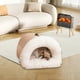 thumbnail image 4 of Caseta Semicerrada para Perro con Asa | Perrera Acogedora con Base Antideslizante para Gatos y Perros | Cueva de Peluche Autocalentable y Relajante | Refugio Portátil y Acogedor para Mascotas En Invi, 4 of 6