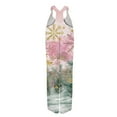 thumbnail image 3 of Women's Summer Overalls with Christmas Print - Vintage Jumpsuit (Non-Adjustable Straps), Light Pink, Size S, 3 of 4