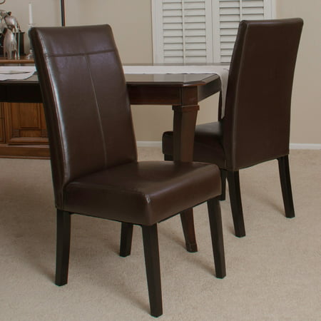 Lissa Chocolate Brown PU Dining Chairs - 2 Pack