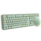 thumbnail image 2 of Juego de Mouse con Teclado Inalámbrico, Teclado Ergonómico Retro Vintage de 100 Teclas Y Combinación icina en el Hogar(Verde) Teclado inalámbrico Juego Spptty No, 2 of 7