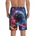 thumbnail image 2 of Balery Outer Space Floating Numbers And Letters Men's Cotton Knit Pajama Shorts Waistband & Pockets,Short Pajama Pants-X-Large, 2 of 8