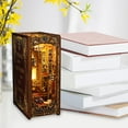 thumbnail image 1 of Sujetalibros Decorativo para Libros, Rompecabezas de Madera 3D para Adultos, Inserto de Estantería, Decoración de Habitación para Adolescentes, Niñas, Hugo Casa de muñecas artesanal, 1 of 10