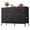 Black and Rustic Brow, variant on GALAXHERO 6-Drawer Fabric Dresser, 50-Inch TV Stand Wide Chest of Drawers for Bedroom, Closet, Living Room, Rustic Brown