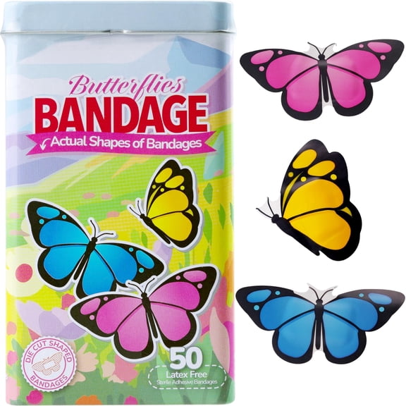 BioSwiss Butterfly Bandages, 50 Count