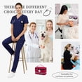 thumbnail image 5 of Niaahinn Scrubs for Women Set - V-Neck Top & Elastic Waist Pants for Nursing Uniforms with 7 Pockets, 5 of 7