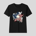 thumbnail image 2 of Jinhomg Patriotic T Shirts for Kids Short Sleeve America Flag Graphic Tees Soft Comfy Cotton Holiday Tops Red White and Blue Parade Street Outfits Black 9 Years, 2 of 6