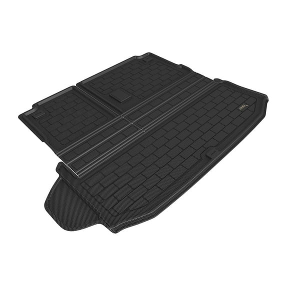 3D MAXpider Custom Fit Kagu Cargo Liner (Black) Compatible with Toyota Highlander 2020-2024, Trim To Fit Subwoofer- Seat Back Protector Cargo Liner