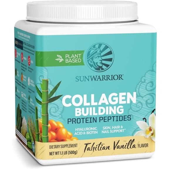 Sunwarrior Vegan Collagen Vanilla Protein Powder with Biotin & Hyaluronic Acid 20 Servings
