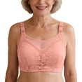 thumbnail image 2 of Nilvkv Plus Size Bras, Minimizer Bras for Women, Plus Size Comfort Breathable Anti Slip Bandeau Wireless Push Up Open Back Bra Cup Pink 40BC, 2 of 8