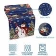 thumbnail image 5 of Bed Runner Scarf for Queen Size Bed, Navy Blue Christmas Beds Scarf Throws for Foot of Bedding, Snowman Xmas Tree Ball Snowflake Winter Decorative Beds Runners for Bedroom Guestroom, 83"x20", 5 of 8