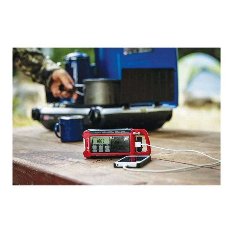 ポータブルプレーヤー E-READY Emergency Compact Crank Radio Midland E+Ready Compact Emergency Crank Radio, Red - Walmart.com