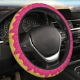 thumbnail image 5 of Sigee Red Ice Cream for Steering wheel cover Elastic Steering Wheel Cover Universal Fit Steering Wheel Cover, 5 of 6