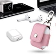 thumbnail image 4 of kurtrusly Wireless Earphone Charging Case Protector Anti-lost PU leather Bag Metal Clip Replacement For AirPods, 4 of 9