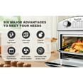 thumbnail image 4 of 12.5 Quart 7-in-1 Convection Toaster Oven, 1500W Stainless Steel, Silver with 5 Cooking Presets, 4 of 10