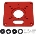 thumbnail image 1 of Router Table Insert Plate, Universal Aluminum Alloy 6061 Anodic Oxidation Engraving Router Table Plate Router Table Insert Plate Trimmer Woodworking, 1 of 8