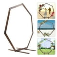 thumbnail image 3 of Rustic Wood Heptagon Wedding Arch Thicken Wooden Backdrop Stand for Events Party, 3 of 12