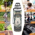 thumbnail image 7 of Dog Roses Green Sports Water Bottle Portable Travel Mug 32oz BPA Free Leak Proof Straw Transparent Tritan for Gym Yoga Cycling Camping, 7 of 7