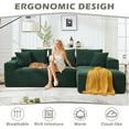 thumbnail image 3 of 108.7" Modular Sectional Sofa Couches for Living Room, Modern Boneless Couch Cloud Foam Floor Upholstered Couch with Chaise, L-Shape Sofa Couch for Bedroom, Right Facing Chaise Green, 3 of 7
