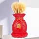 thumbnail image 3 of Florero chino de resina Forma de bolsa de dinero perfecl rojo, 3 of 7