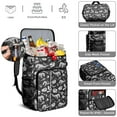 thumbnail image 5 of Travel Cooler Bag - Black Cartoon Dinosaurs Skulls Skeletons Pattern Camping Beer Cooler Backpack with Bottle Opener- Waterproof Insulated Picnic Backpacks - Cooler Bag for Beach, 5 of 6