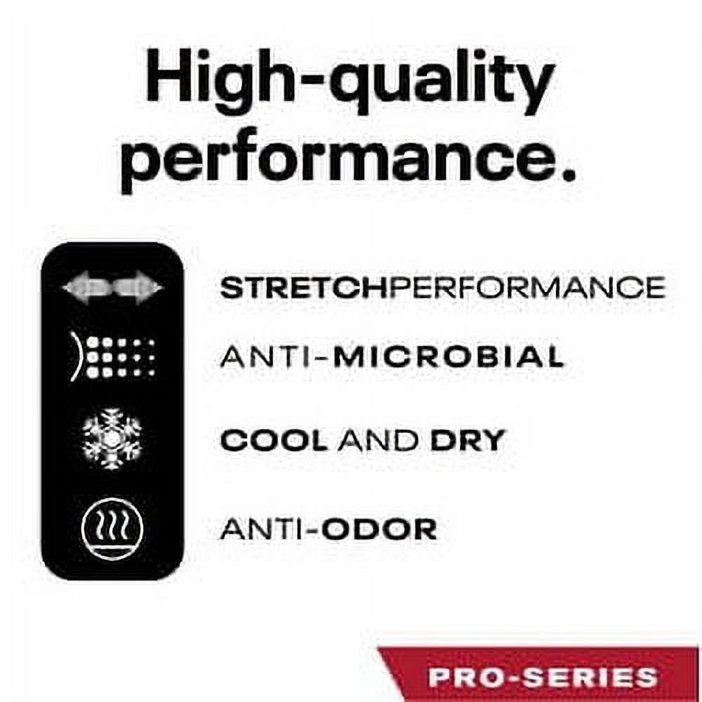 Reebok Men's Pro Series Crew Socks, 6-Pack, Black photo 4