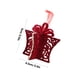 thumbnail image 3 of Colgante de terciopelo de terciopelo rojo vino - Adorno del árbol de Navidad | Decoración navideña ligera con cuerda colgante | Lazo festivo de terciopelo rojo | 20,5 x 10,5 x 2 cm | 1 pieza, 3 of 6