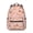 Beige and Pink, variant on Pink Baseball Gear Pattern Backpack for School, Cute School Bag with Adjustable Shoulder Straps and Padded Back, 15.3"x11"x7.1"