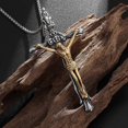 thumbnail image 4 of Jesus Christian Bible Cross Pendant Necklace Men and Women Faith Prayer Amulets Jewelry, 4 of 5