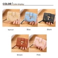 thumbnail image 5 of Women's Short Purse Leather Medium Wallet Leaf Bifold Card Coin Holder Small Purses Buckle Zipper Clutch, 5 of 8