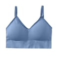 thumbnail image 1 of Gibobby Eslinga deportiva en forma de U sin costuras, pecho envuelto, acolchado para niña con almohadilla para el pecho, parte superior del tubo, ropa interior para mujer(Azul,Talla única), 1 of 5