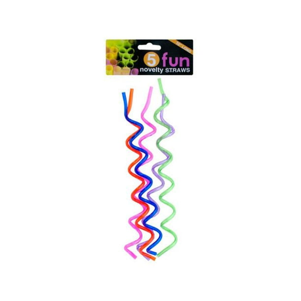 Bulk Buys HC205-24 Ensemble de 10 Pailles de Fantaisie Fun Swirl