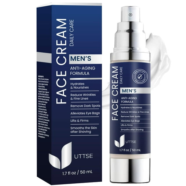 Crema facial antiedad 6 en 1 Moisturizer Uttse para hombre, 50 ml