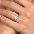 thumbnail image 4 of Gem Stone King 925 Silver and 10K Yellow Gold Sky Blue Topaz and White Topaz Engagement Ring for Women | 2.66 Cttw | Oval 9X7MM | Gemstone November Birthstone | Size 8, 4 of 6