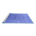 thumbnail image 2 of Ahgly Company Machine Washable Indoor Square Oriental Blue Industrial Area Rugs, 7' Square, 2 of 4