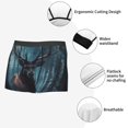 thumbnail image 3 of Pofeuu Mystical Forest Elk Print Men’s Boxer Briefs, Moisture-Wicking Underwear, Regular,Trunk-X-Large, 3 of 5